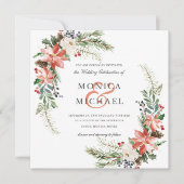 Mystical Winter | Botanisch huwelijk Kaart (Voorkant)