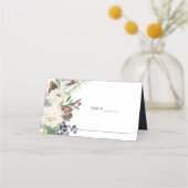 Mystical Winter | Botanische bruiloft Plaatskaartje (Voorkant)