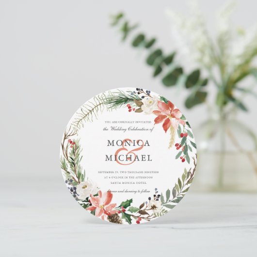 Mystical Winter | Botanische reuzenweddenschap Kaart (Staand voorkant)