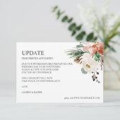Mystical Winter | Floral Botanical WEDDING UPDATE Kaart (Staand voorkant)