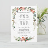 Mystical Winter | Floral Wedding Kaart (Staand voorkant)