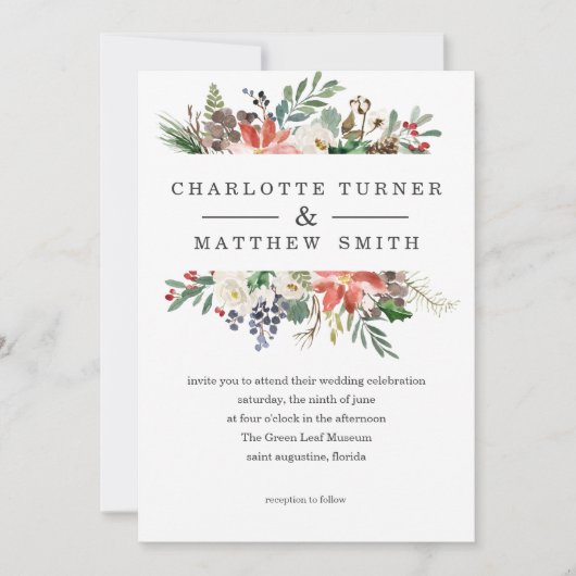 Mystical Winter | Uitnodiging tot weddenschappen (Voorkant)