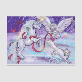 Mystical Winter Unicorn Tissuepapier
