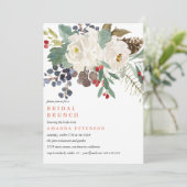 Mystical Winter | Weddenschap Bridal Brunch Kaart (Staand voorkant)