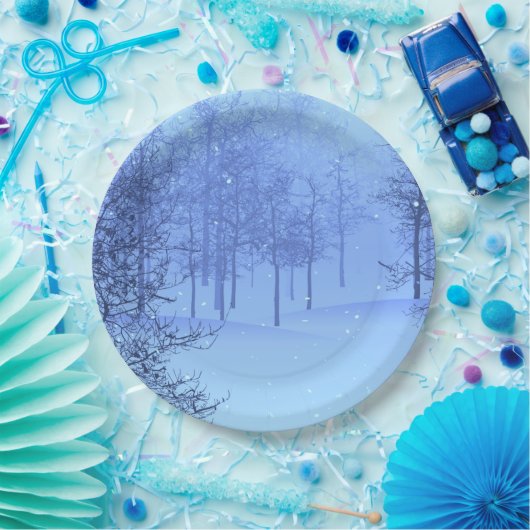 Mystical Winter Wonderland op een Papieren Bordje (Feest)