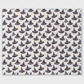 Mystical Witch Hat & Stars Halloween  Cadeaupapier (Vlak)