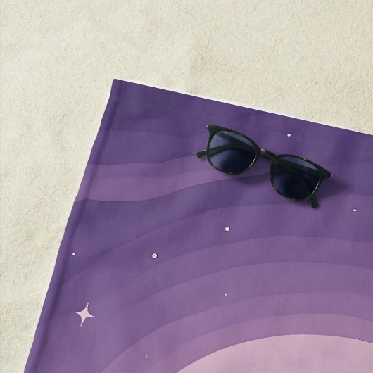 Mystical Witch Silhouette Under Moonlight Gift Strandlaken (In situ)