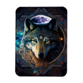 Mystical Wolf Moon Mandala Magneet (Verticaal)