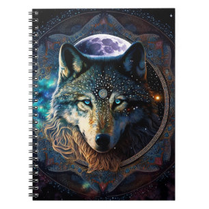 Mystical Wolf Moon Mandala Notitieboek