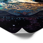 Mystical Wolf Moon Mandala Poster (Hoek)