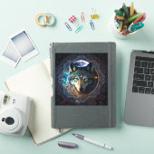 Mystical Wolf Moon Mandala Sticker (iPad Cover)