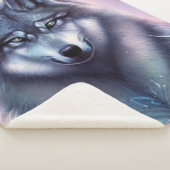 Mystical Wolf Sherpa Blanket Deken (3/4)