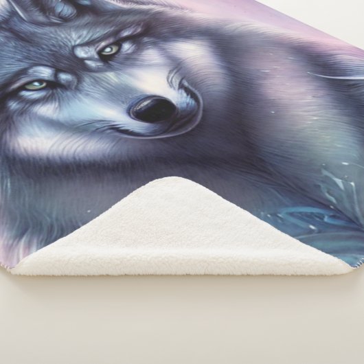 Mystical Wolf Sherpa Blanket Sherpa Deken (3/4)