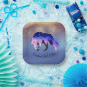 Mystical Wolf Spirit Animal Gepersonaliseerd Papieren Bordje (Feest)
