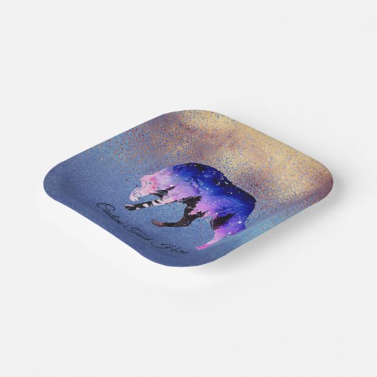 Mystical Wolf Spirit Animal Gepersonaliseerd Papieren Bordje (Gebogen)