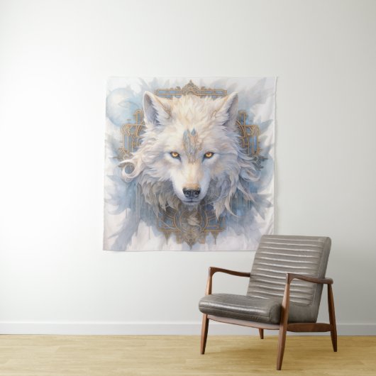 Mystical Wolf Tapestry Wandkleed (In situ)