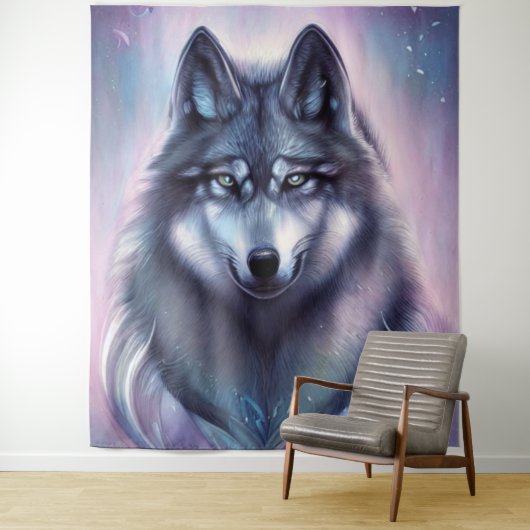 Mystical Wolf Tapestry Wandkleed (In situ)