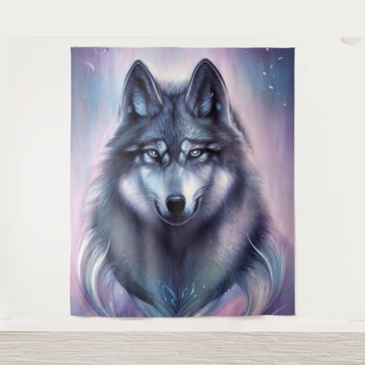 Mystical Wolf Tapestry Wandkleed (Voorkant)