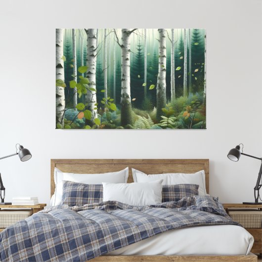 Mystical Woodland Canvas Afdruk (Insitu (Slaapkamer))