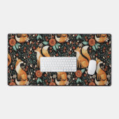 Mystical Woodland Fox with Moons and Moths Bureaumat (Keyboard & Muis)