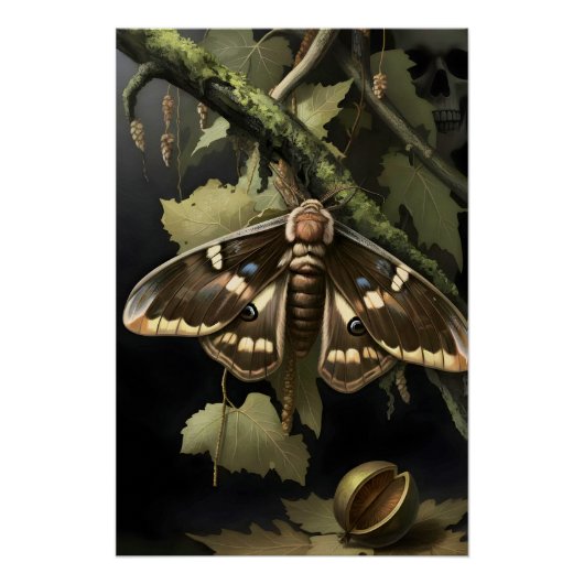 Mystical Woodland Moth Perfect Poster (Voorkant)