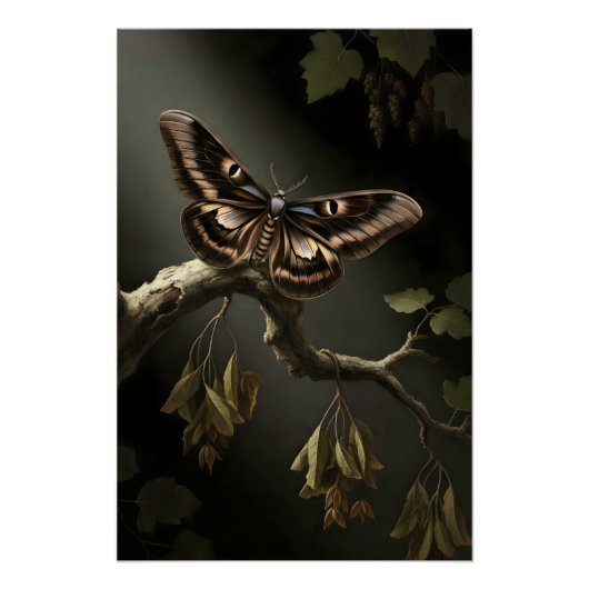 Mystical Woodland Moth Perfect Poster (Voorkant)