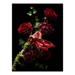 Mystical Woodland Moth Perfect Poster