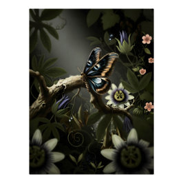 Mystical Woodland Moth Perfect Poster
