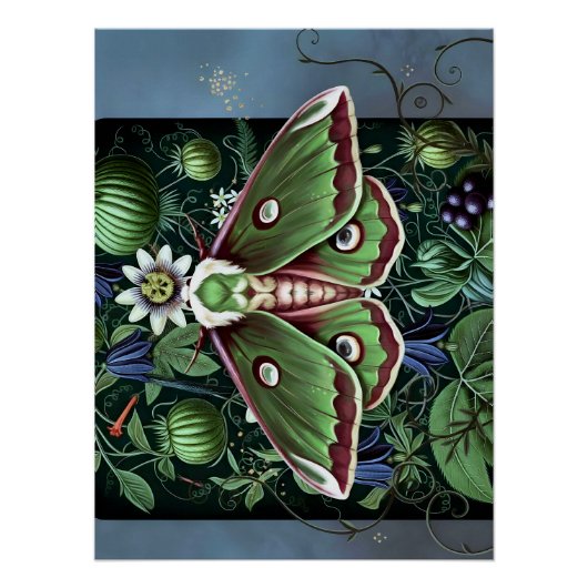 Mystical Woodland Moth Perfect Poster (Voorkant)