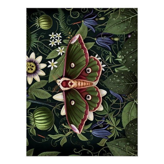 Mystical Woodland Moth Perfect Poster (Voorkant)