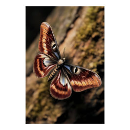 Mystical Woodland Moth Perfect Poster