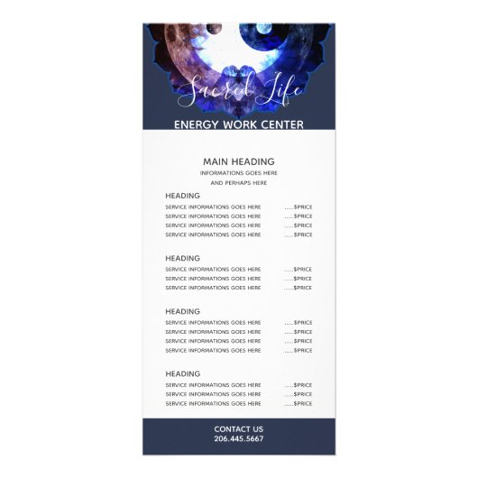 Mystical Yin Yang, Spiritueel Holistisch Reclamekaart (Voorkant)