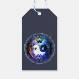 Mystical Yin Yang, Spiritueel Inspirerend citaat Cadeaulabel