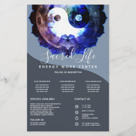 Mystical Yin Yang, Spirituele holistische dienst Flyer