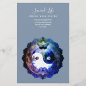 Mystical Yin Yang, Spirituele holistische dienst Flyer (Achterkant)