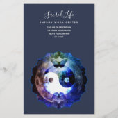 Mystical Yin Yang, Spirituele holistische dienst Flyer (Achterkant)
