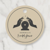 Mystical Zodiac Tarotkaart Hemels Bruidsmeisjesfee Bedankjes Labels (Achterkant)