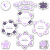 MysticalRoseFavours Roos Leden Stickers (Voorkant)