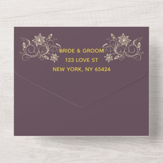 Mystici: Alles in één bruiloft uitgenodigd All In One Uitnodiging (Achterkant)