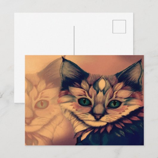 Mysticism Cat Atmosphere Briefkaart (Voorkant / Achterkant)