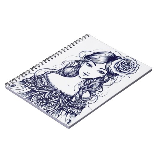 MysticRose Notitieboek (Linkerzijde)