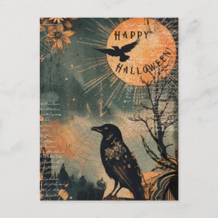  mysticus Raven Moon Happy Halloween Briefkaart