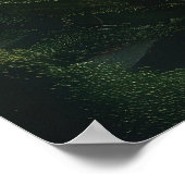 Mystiek afbeelding van een kasteel bedekt met mos poster (Hoek)