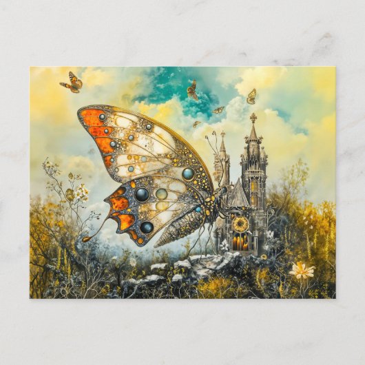 Mystiek altaar vlinder briefkaart (Voorkant)