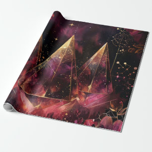 Mystiek Amethist Hekserij Hemels Patroon Cadeaupapier