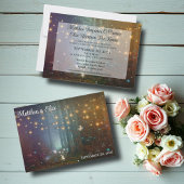 Mystiek betoverd bos bruiloft uitnodiging