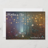 Mystiek betoverd bos bruiloft uitnodiging (Voorkant)
