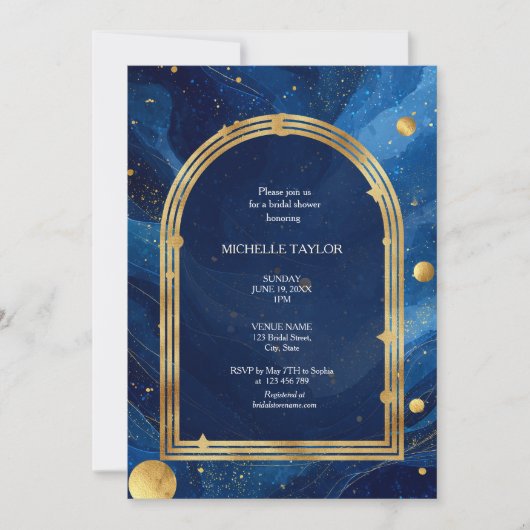 Mystiek betoverde hemelse elegante chique bruids kaart (Voorkant)