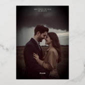 Mystiek Bewaar de datum Foto Romantisch Gotisch Do Folie Feestdagenkaart (Achterkant)