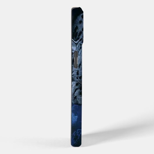 Mystiek blauw kosmisch sneeuwluipaard Case-Mate iPhone case (Achterkant / Rechts)